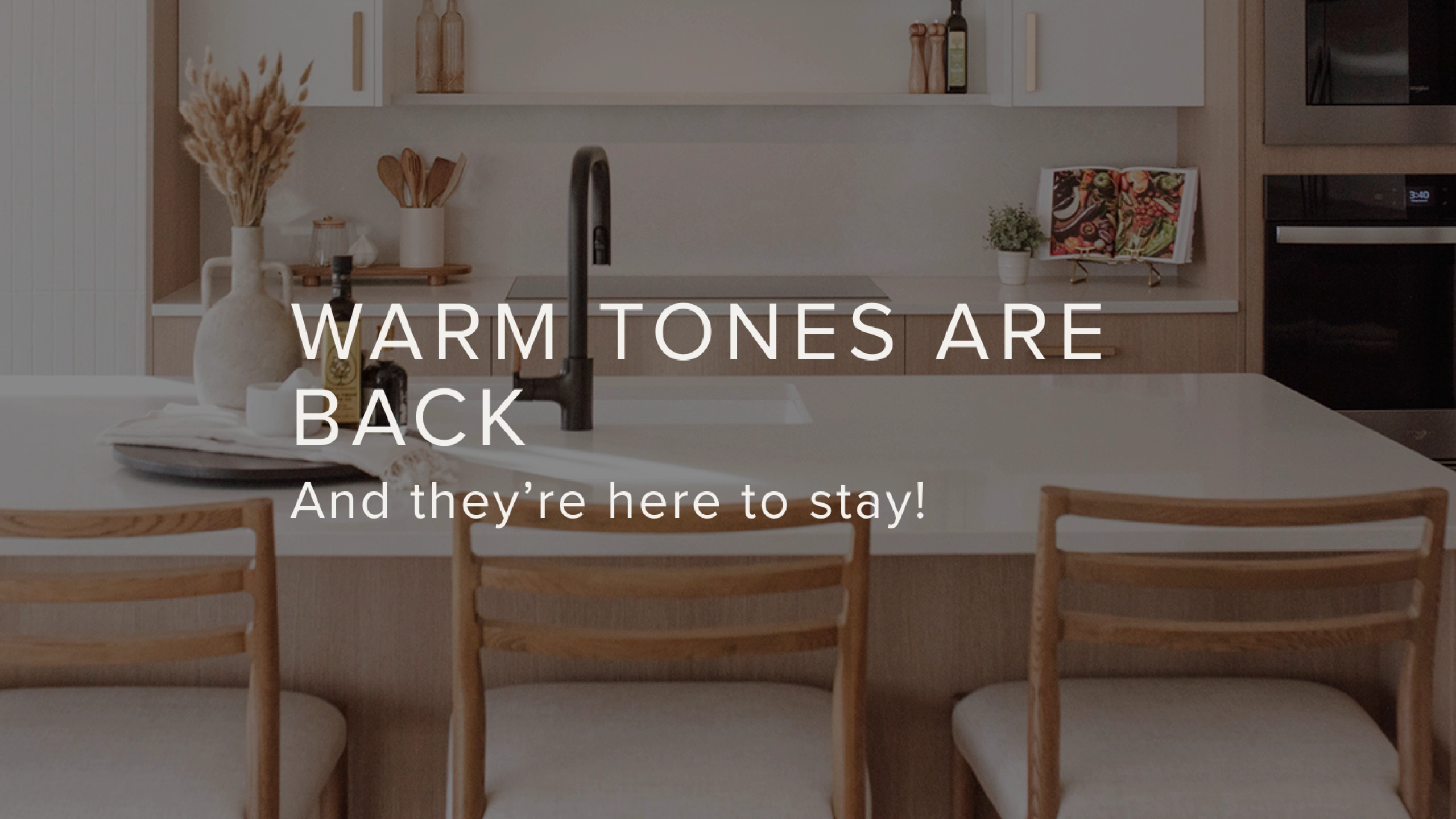 Warm beige kitchen cabinets in a new Edmonton home